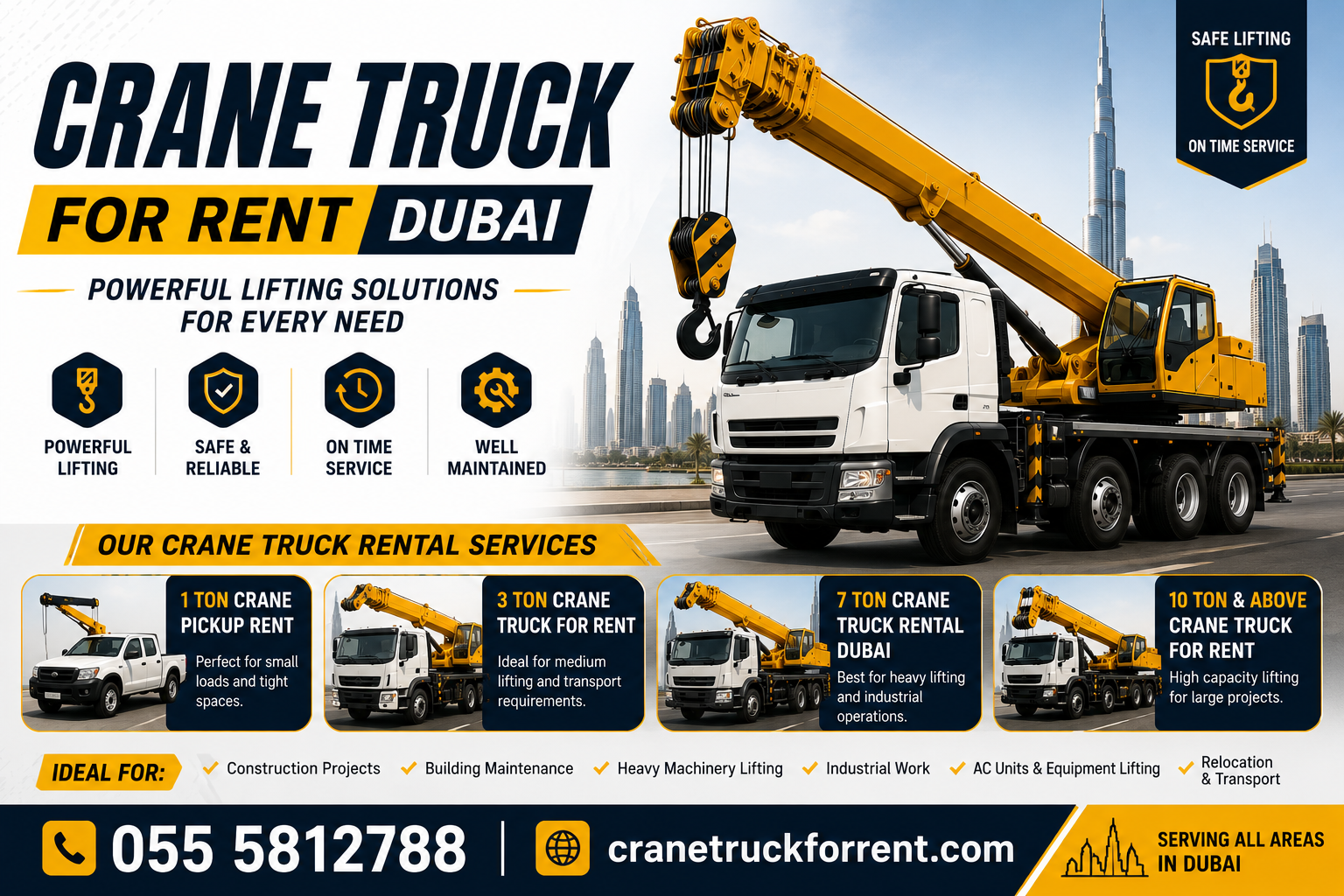 Crane truck rental services in Dubai (1)